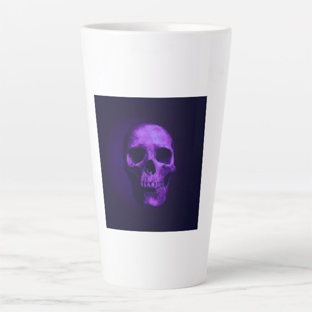 Caneca De Café Latte Caveira (Frente)