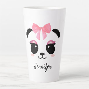 Caneca De Café Latte Cefaleias bonitinhas Kawaii panda personalizadas
