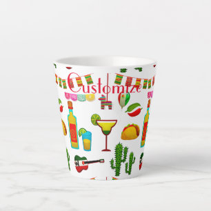 Caneca De Café Latte Celebração Cinco de Mayo Thunder_Cove