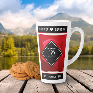 Caneca De Café Latte Celebração do 36º aniversário de casamento do 