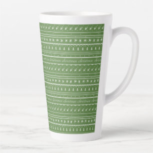Caneca De Café Latte Celebrando o Natal