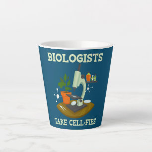 Caneca De Café Latte Celifica Engraçado I Heart Love Science Biology