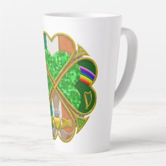 Caneca De Café Latte Celtic Shamrock Heritage Symbol Irish Inspired