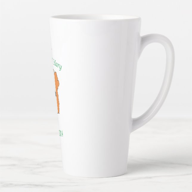 Caneca De Café Latte Celtic Wedding Latte Mug (Direita)