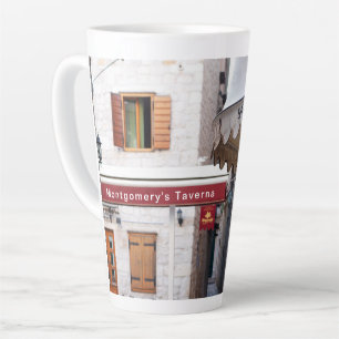 Caneca De Café Latte Cena Mediterrânica Personalizada Latte Mug