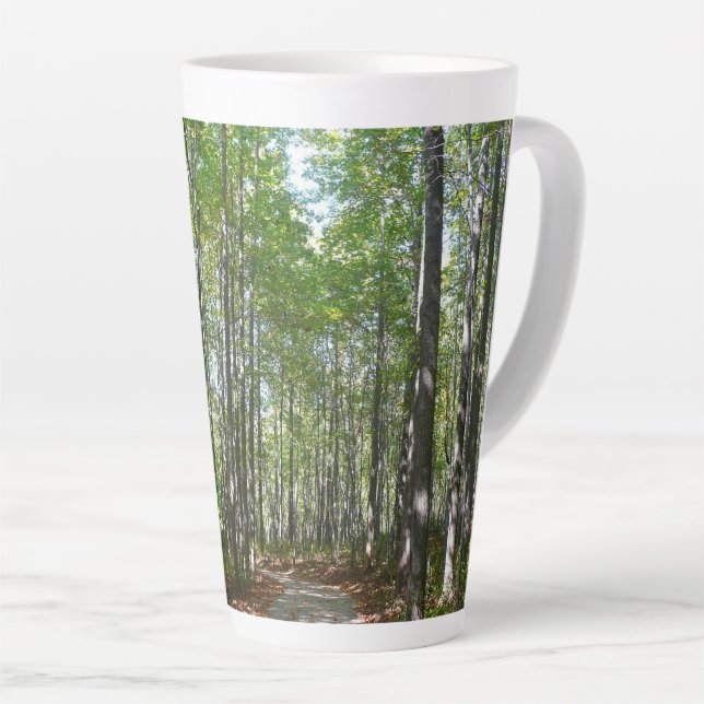 Caneca De Café Latte Centennial Wooded Path II Ellicott City Maryland (Ângulo direito)
