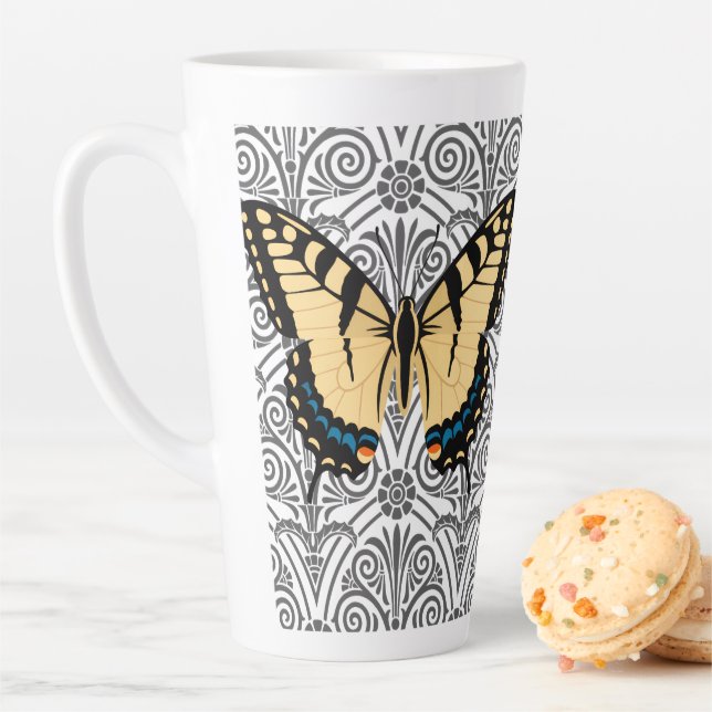 Caneca De Café Latte Centro de Atenção Borboleta (In Situ)