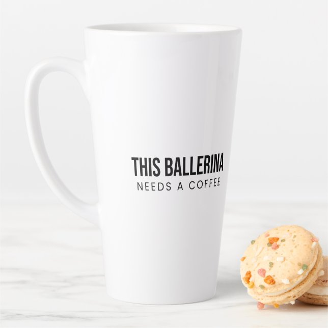 Caneca De Café Latte Ceramic Mug Ballerina Dancer Gift (In Situ)