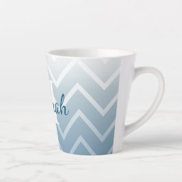 Caneca De Café Latte Cérebro Branco Azul