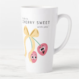 CANECA DE CAFÉ LATTE CEREJA DOCE
