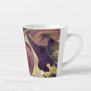 Caneca De Café Latte Cesta com pintura de maçãs
