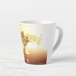 Caneca De Café Latte Cesto de vidro com frutas e bateria