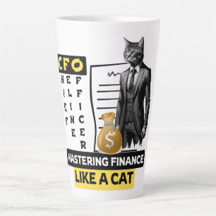 Caneca De Café Latte CFO (Diretor Feline Oficial): Mastering Finance
