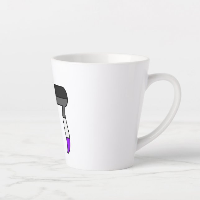 Caneca De Café Latte Chá da Bandeira do Orgulho Ace (Direita)