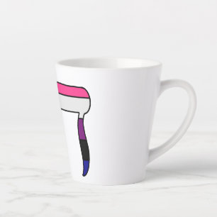 Caneca De Café Latte Chá da Bandeira do Orgulho Genderfluid 