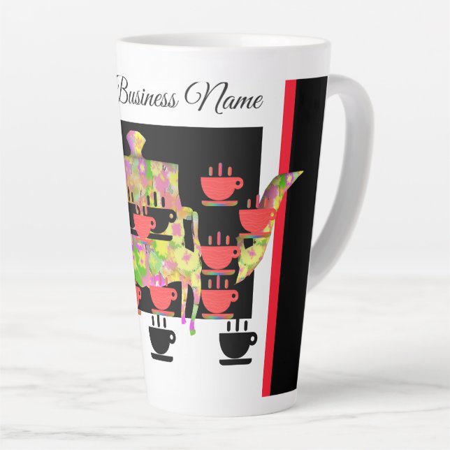 Caneca De Café Latte Chá da Tarde (Ângulo direito)