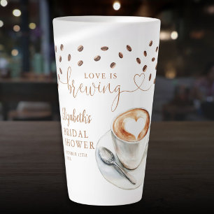 Caneca De Café Latte Chá de Noiva Tema Amor Está Fermentando