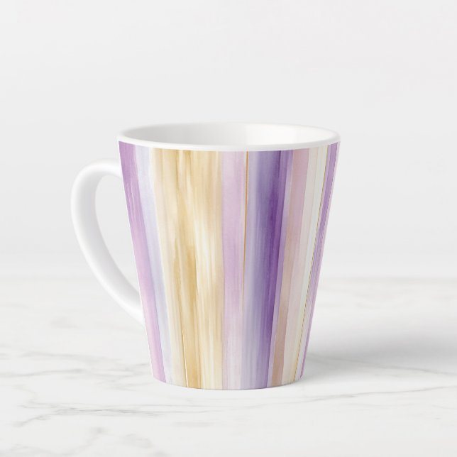 Caneca De Café Latte Chá de panela Roxo Roxo Roxo (Ângulo esquerdo)