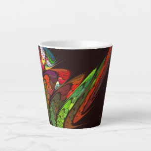Caneca De Café Latte Chameleon Abstrato Art