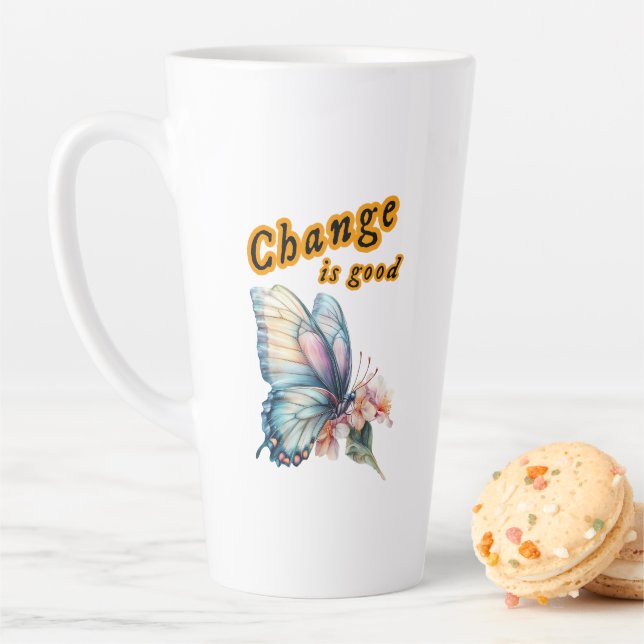 Caneca De Café Latte “Change is good”, chasing dreams, inspirational de (In Situ)