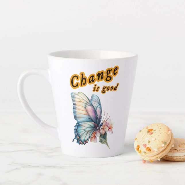Caneca De Café Latte “Change is good”, chasing dreams, inspirational de (In Situ)