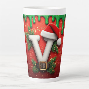 Caneca De Café Latte Chapéu de Papai Noel Festivo V Para Decoração de I