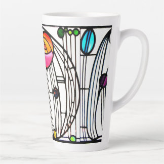 Caneca De Café Latte Charles Rennie Mackintosh flores design