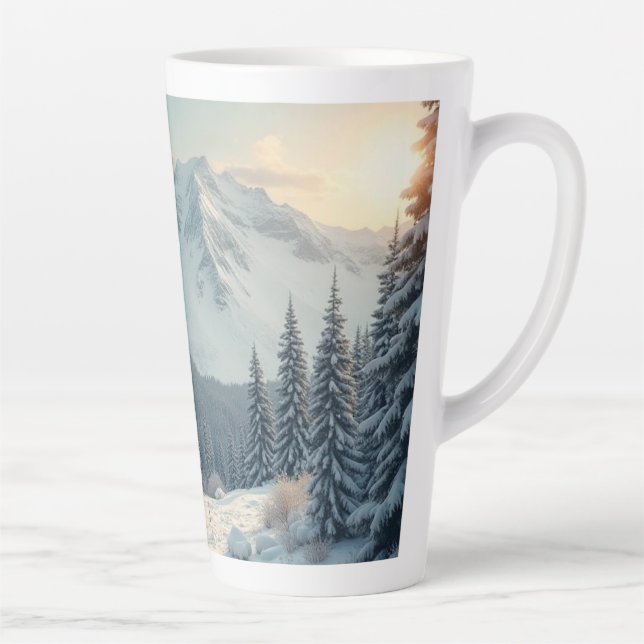 Caneca De Café Latte Charme alpino (Direita)