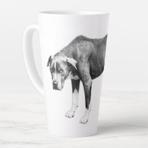 Caneca De Café Latte Check-in Silencioso - Pose Lateral Suave