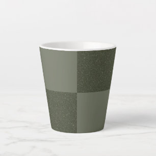 Caneca De Café Latte Checker Moss Green Latte Mug - Personalizável