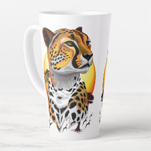 Caneca De Café Latte Cheetah African Feline Wild Animal