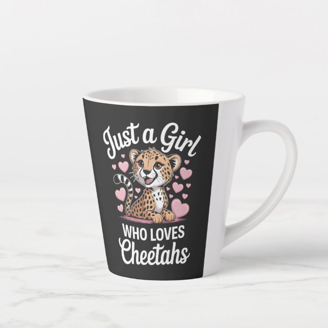 Caneca De Café Latte Cheetah Funny Quote  (Direita)