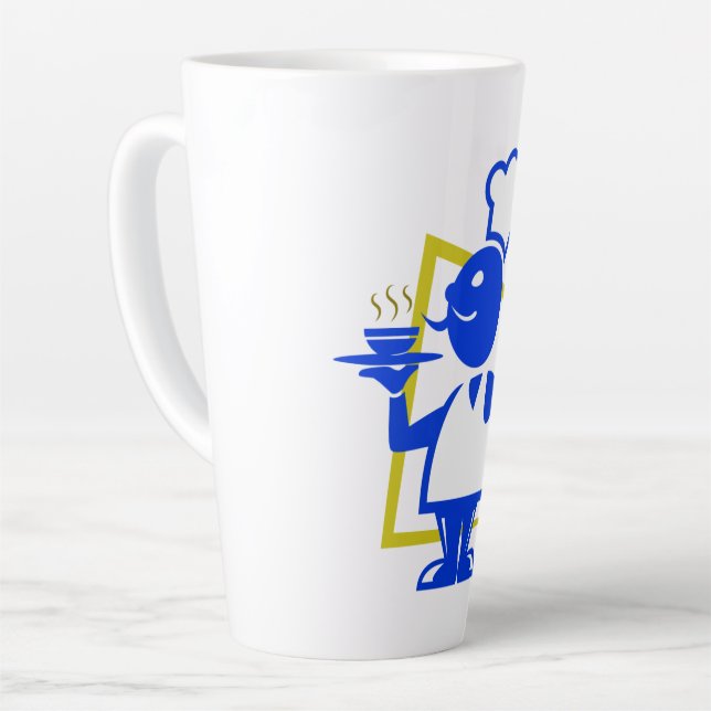 Caneca De Café Latte Chef (Ângulo esquerdo)