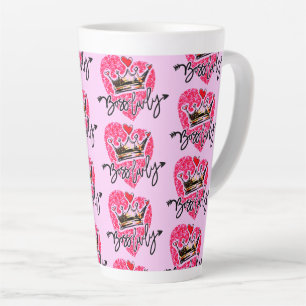 Caneca De Café Latte Chefe Lady Pink