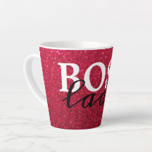 Chefe Lady Red Glitter Mug