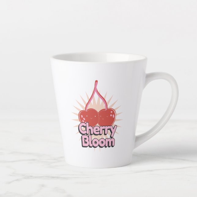 Caneca De Café Latte Cherry Bloom (Direita)