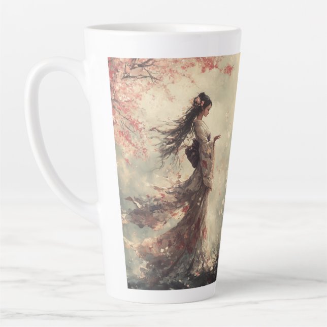 Caneca De Café Latte Cherry Blossoms Latte Mug (Esquerda)