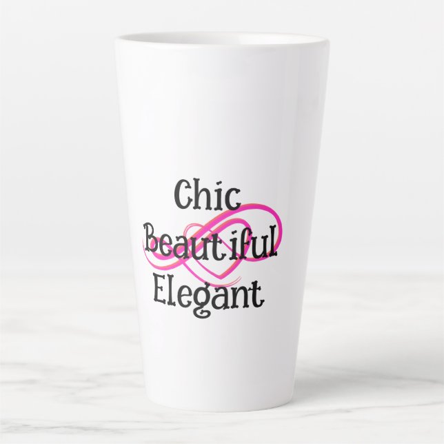 Caneca De Café Latte Chic, Beautiful, Elegant Latte Mug (Frente)