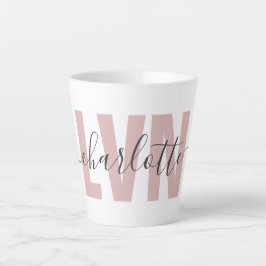 Caneca De Café Latte Chic de Enfermeiro Profissional Licenciado LVN Per