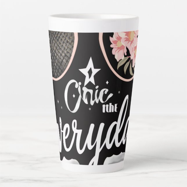 Caneca De Café Latte Chic Latte Mug | Na moda Tall Coffee (Frente)
