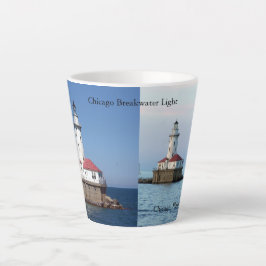 Caneca De Café Latte Chicago Breakwater Light 12 oz latte mug