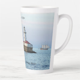 Caneca De Café Latte Chicago Breakwater Light 17 oz latte mug