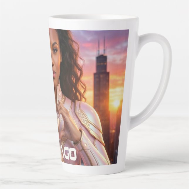 CANECA DE CAFÉ LATTE CHICAGO - FEMALE HERO (Direita)