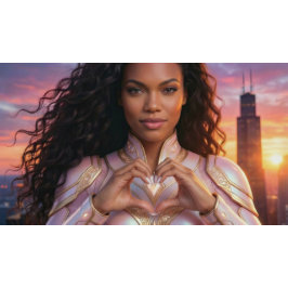 CANECA DE CAFÉ LATTE CHICAGO - FEMALE HERO