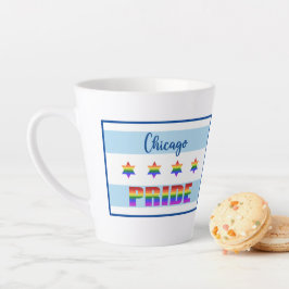 Caneca De Café Latte Chicago Pride