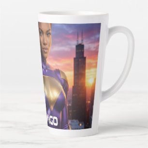 CANECA DE CAFÉ LATTE CHICAGO - SUPER-HERÓI