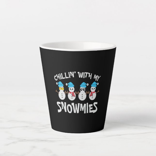 Caneca De Café Latte Chillin' Com Minhas Neves - Bonito Neve (Frente)