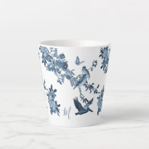 Chinoiserie Floral Na moda Monograma
