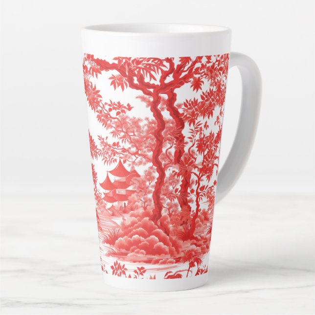 CANECA DE CAFÉ LATTE CHINOISERIE PAGODA (Ângulo direito)
