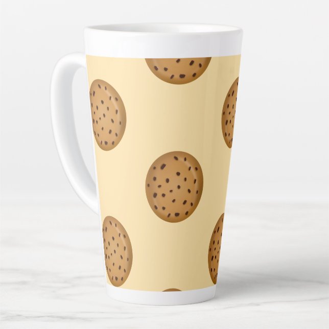 Caneca De Café Latte Chocolate Chip Cookie  (Ângulo esquerdo)